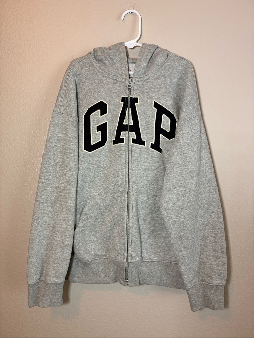 GAP Kids Grey Zip Up Hoodie SZ Large 10 Youth Layer Fall Essential
